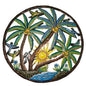23 inches Antoine- Full of Colors Tropical Tree &Sun Hand Made Metal Drum Art
