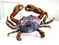 Metal Crab Artwork 12 Inches Wide Metal Cut-Out Design Wall Crab
