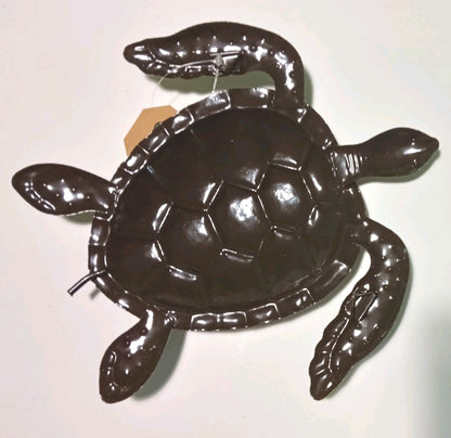 9 inches metal turtle wall art