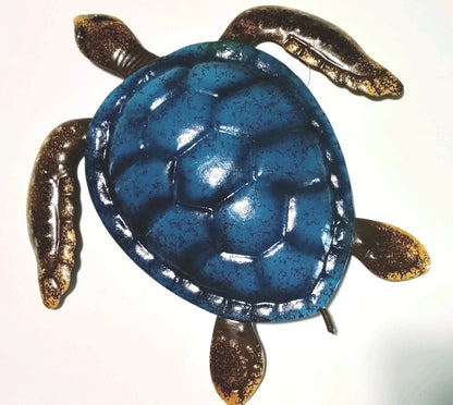 9 inches metal turtle wall art