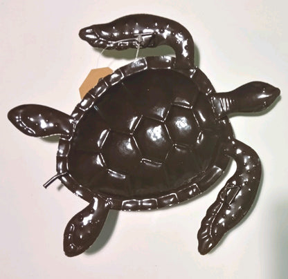 9 inches metal turtle wall art