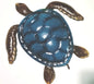 9 inches metal turtle wall art