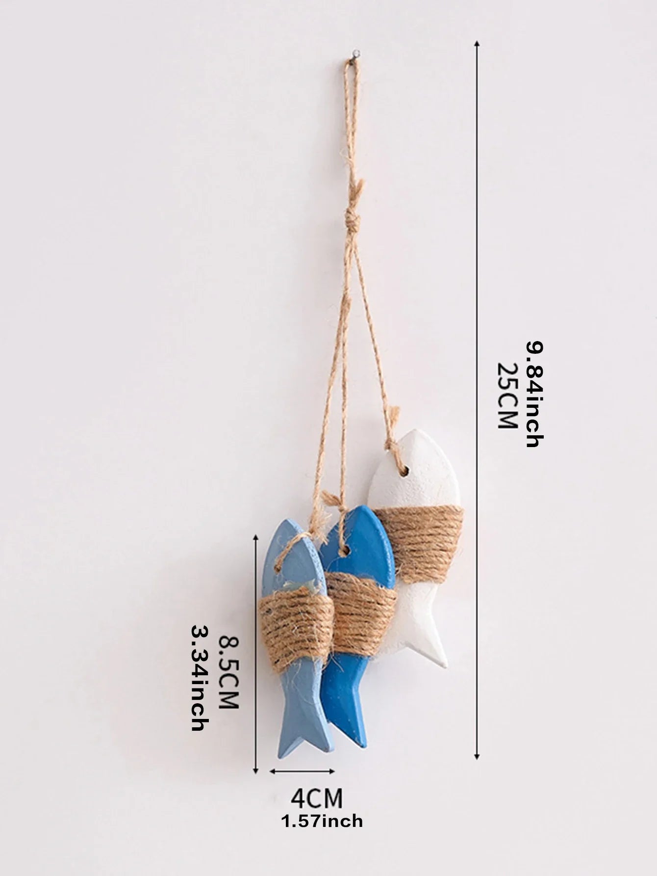 Rustic Wooden Fish Wall Decor - Nautical Ornament by UNIQUE FINDS, Ready to Hang