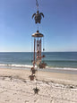 Metal Turtle Wind Chime Aluminum Beach Pattern Decor
