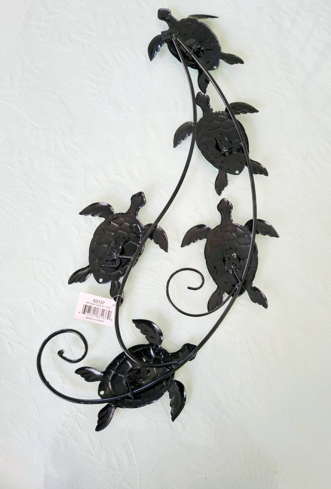 Sea Turtle Metal Wall Sculpture 5 Turquoise Blue Turtles Decorative Wall Art